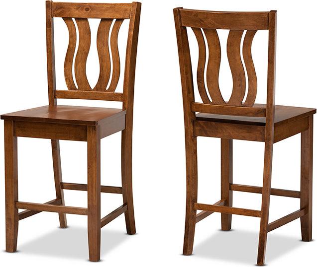 Wholesale Interiors Barstools - Fenton Bar Stool Walnut Brown (Set of 2)