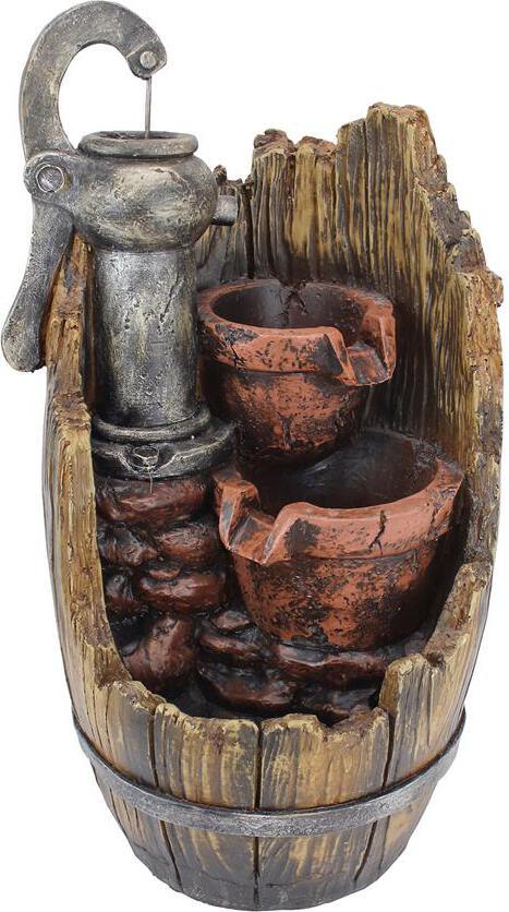 Design Toscano Fountains - Farm Cistern Barrel Illuminated Fountain
