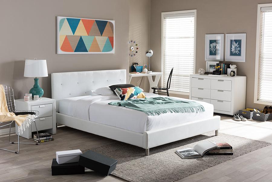 Wholesale Interiors Beds - Barbara Queen Bed White