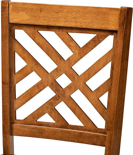 Wholesale Interiors Dining Chairs - Caron Walnut Brown Finished Wood 2-Piece Dining Chair Set