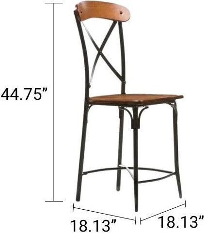 Wholesale Interiors Barstools - Broxburn Bar Stool Light Brown & Black (Set of 2)