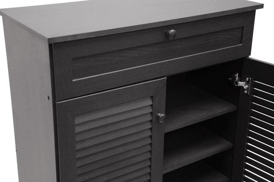 Wholesale Interiors Shoe Storage - Harding Espresso Shoe-Storage Cabinet