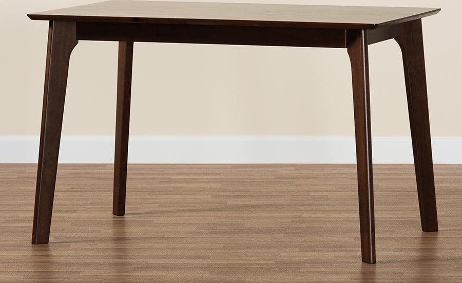Wholesale Interiors Dining Tables - Seneca Modern and Contemporary Dark Brown Finished Wood Dining Table