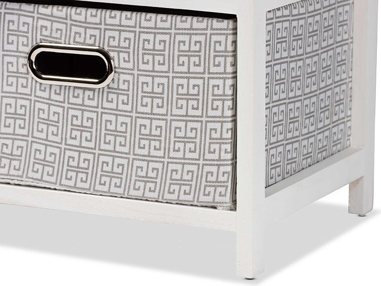 Wholesale Interiors Bedroom Organization - Camber Modern and Contemporary White Finished Wood 4-Basket Storage Unit