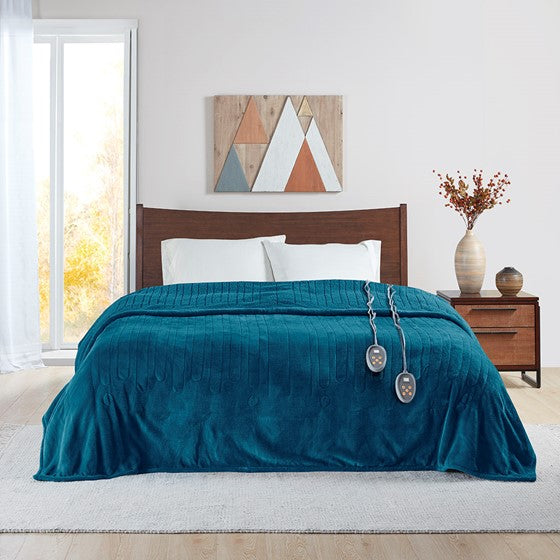 Olliix.com Heated Blankets - Blanket Teal Twin