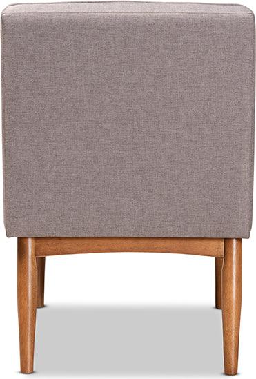 Wholesale Interiors Dining Chairs - Riordan Mid-Century Dining Chair Gray & Walnut Brown