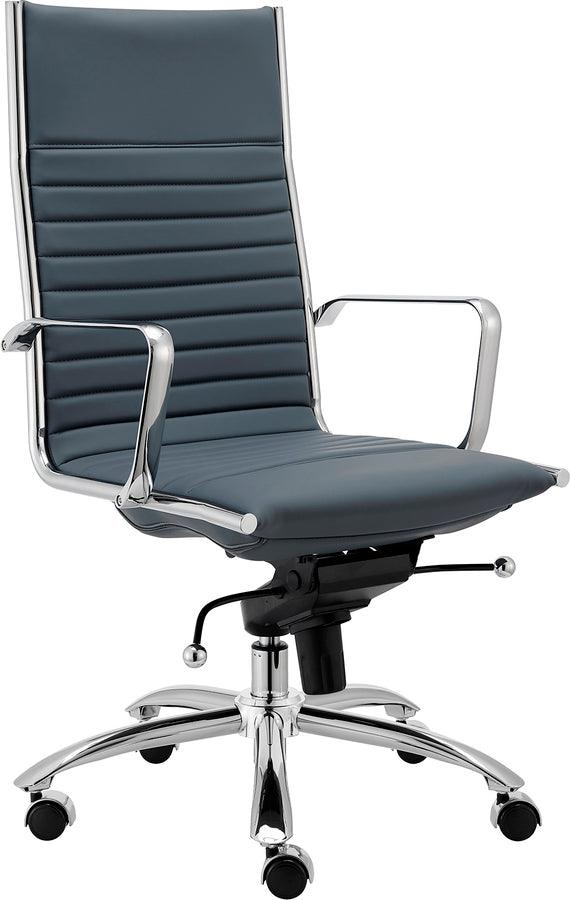 Euro Style Task Chairs - Dirk High Back Office Chair Blue