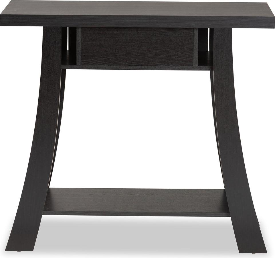 Wholesale Interiors Consoles - Herman Modern and Contemporary Dark Brown Finished Wood 1-Drawer Console Table