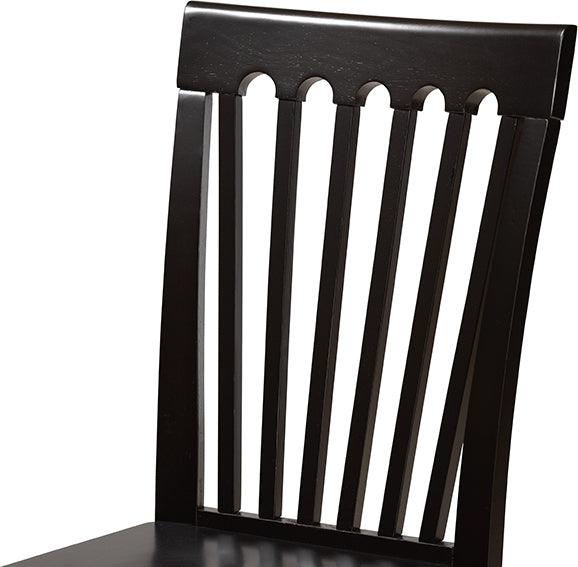 Wholesale Interiors Dining Sets - Zora Dark Brown Finished Wood 7-Piece Dining Set