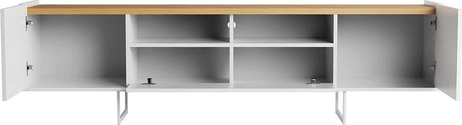 Manhattan Comfort TV & Media Units - Winston 70.86 TV Stand in White and Cinnamon