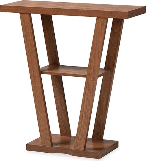 Wholesale Interiors Consoles - Boone Walnut Brown Finished Wood Console Table