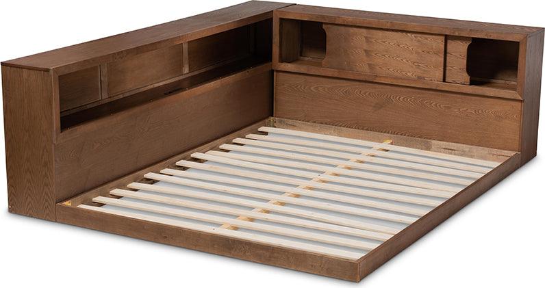 Wholesale Interiors Beds - Erie Queen Storage Bed Walnut