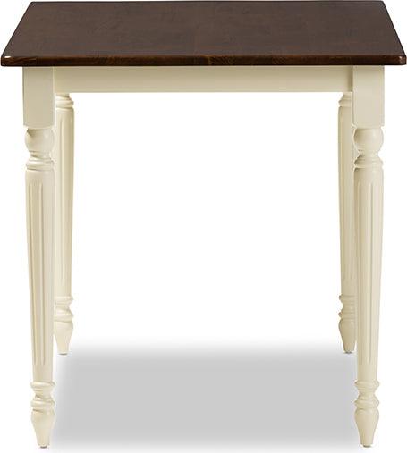 Wholesale Interiors Dining Tables - Napoleon Buttermilk & "Cherry" Brown Finishing Wood Dining Table