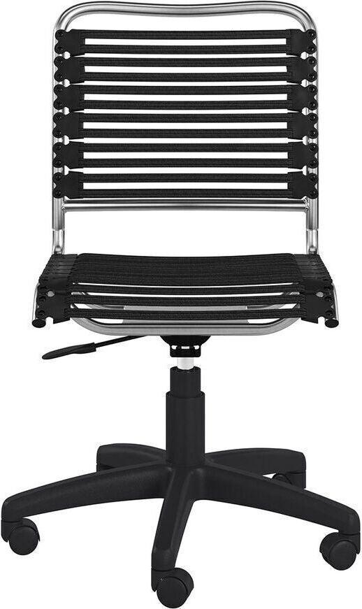 Euro Style Task Chairs - Allison Bungie Flat Low Back Office Chair Black