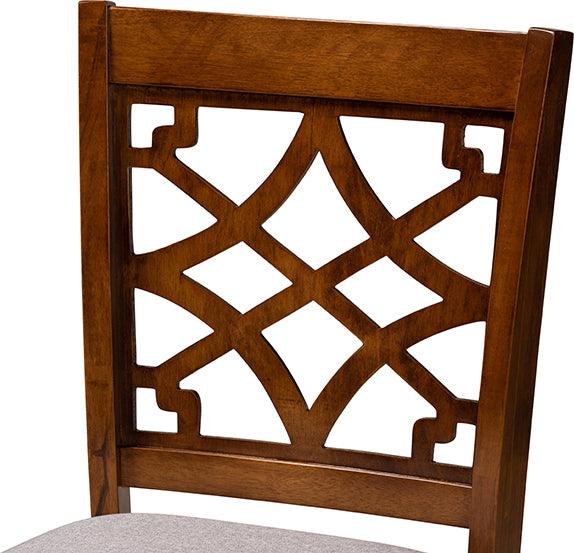 Wholesale Interiors Barstools - Nisa Bar Stool Gray & Walnut Brown (Set of 2)