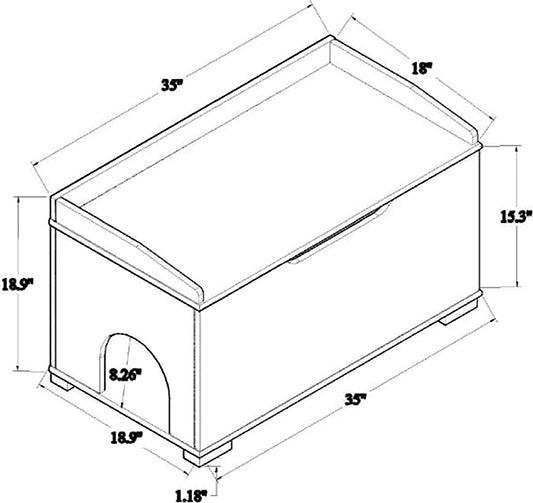 Wholesale Interiors Cat Litter Box - Mariam Walnut Brown Finished Wood Cat Litter Box Cover House