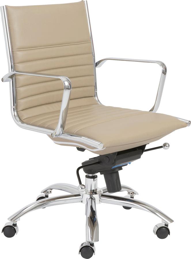 Euro Style Task Chairs - Dirk Low Back Office Chair Taupe
