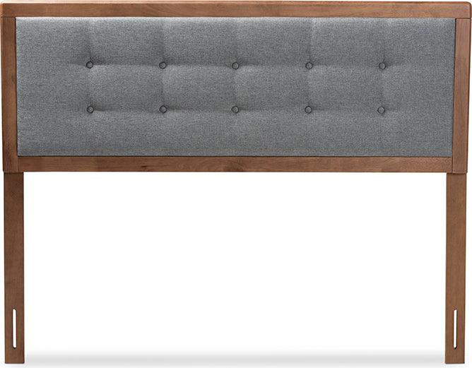 Wholesale Interiors Headboards - Sarine Queen Headboard Dark Gray & Walnut