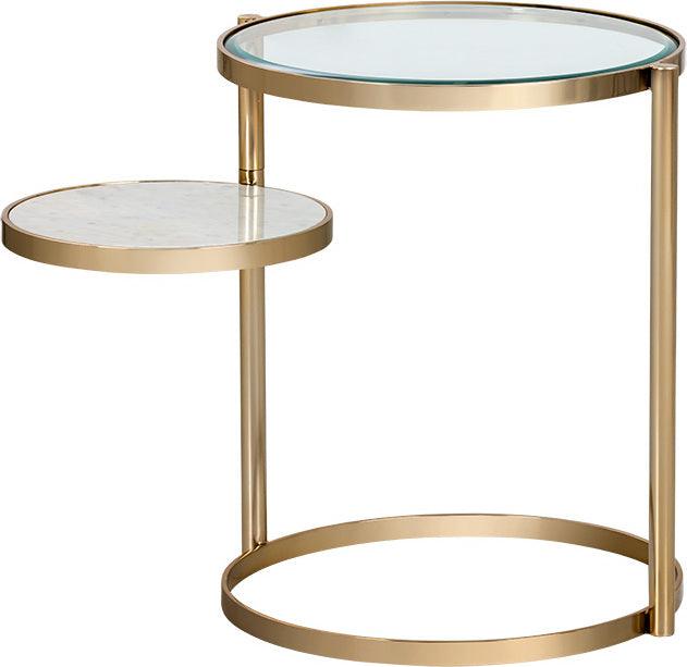 SUNPAN Side & End Tables - Helica Side Table - Antique Brass