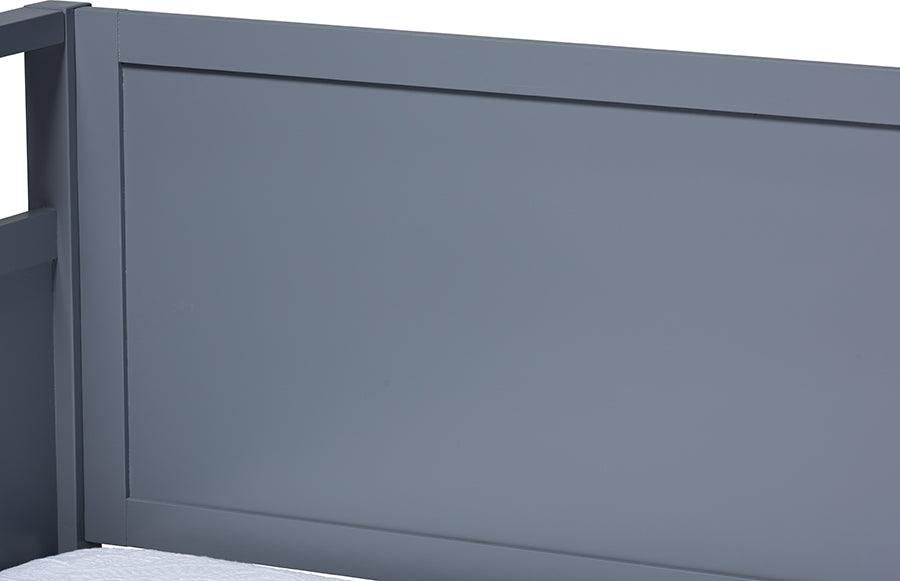 Wholesale Interiors Daybeds - Cintia Cottage Farmhouse Grey Finished Wood Twin Size Daybed With Trundle