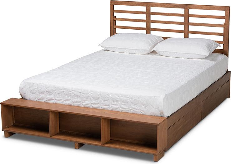 Wholesale Interiors Beds - Milana King Storage Bed Ash Walnut