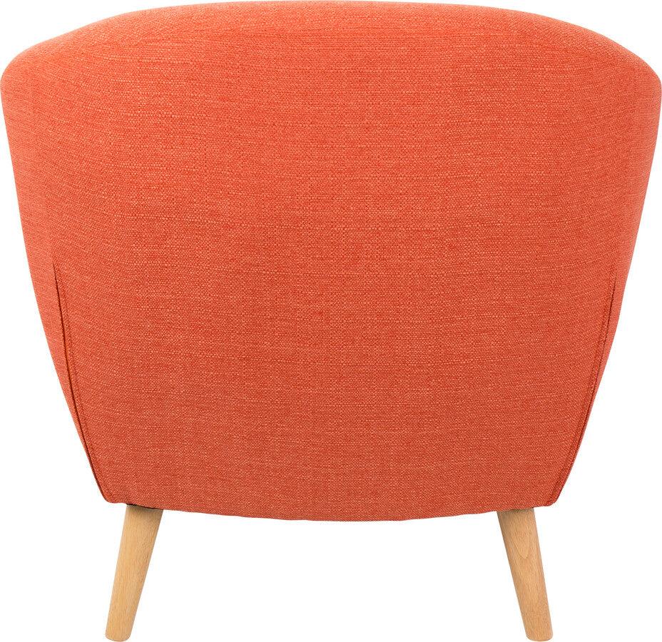 Lumisource Accent Chairs - Rockwell Mid Century Modern Accent Chair in Orange