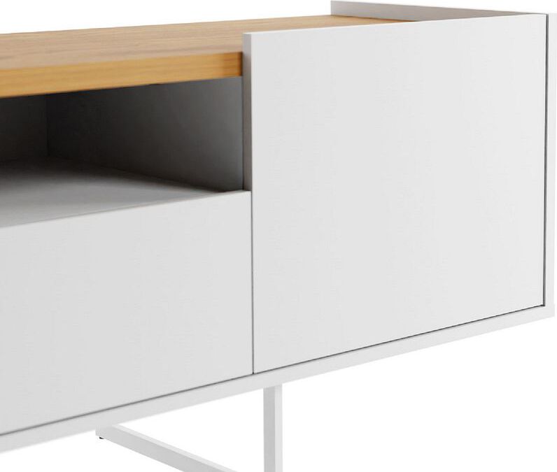 Manhattan Comfort TV & Media Units - Winston 70.86 TV Stand in White and Cinnamon