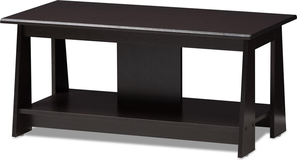Wholesale Interiors Coffee Tables - Fionan Modern and Contemporary Wenge Brown Finished Coffee Table