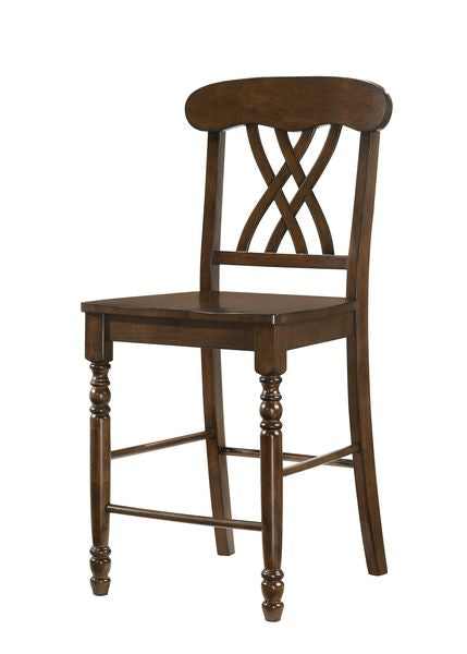 ACME Barstools - ACME Dylan Counter Height Chair (Set-2), Walnut Finish