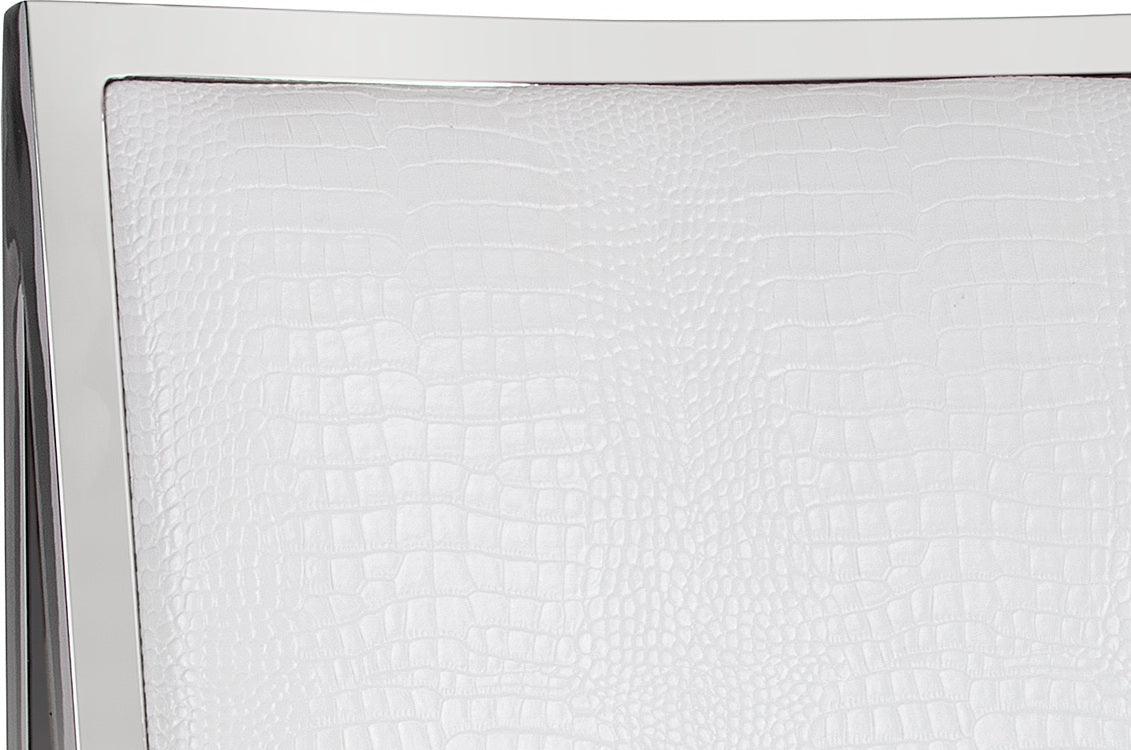 SUNPAN Dining Chairs - Blair Dining Chair - Stainless Steel - White Croc (Set of 2)