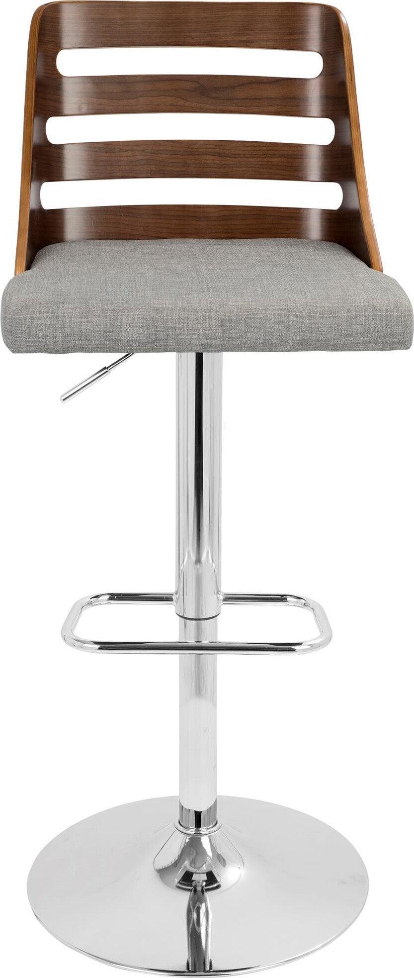 Lumisource Barstools - Trevi Barstool Walnut & Gray (Set of 2)