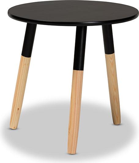 Wholesale Interiors Coffee Tables - Obert Mid-Century Modern Two-Tone Black and Oak Brown Finished Wood Coffee Table