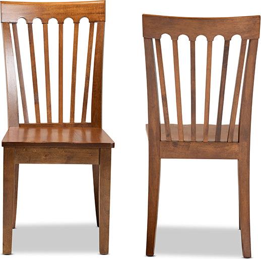 Wholesale Interiors Dining Chairs - Minette Walnut Brown Finished Wood 2-Piece Dining Chair Set