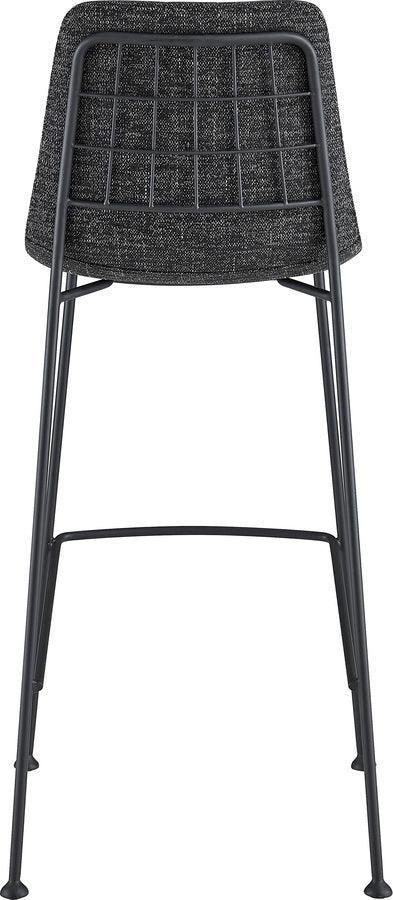 Euro Style Barstools - Elma-B Bar Stool In Black Fabric with Matte Black Frame and Legs - Set Of 2