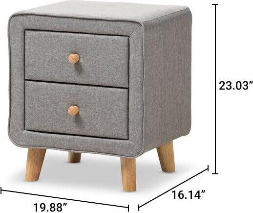 Wholesale Interiors Nightstands & Side Tables - Jonesy 2-Drawer Nightstand Gray