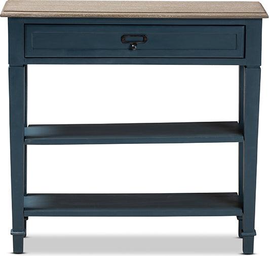 Wholesale Interiors Consoles - Dauphine French Provincial Blue Spruce Fiinished Wood Accent Console Table