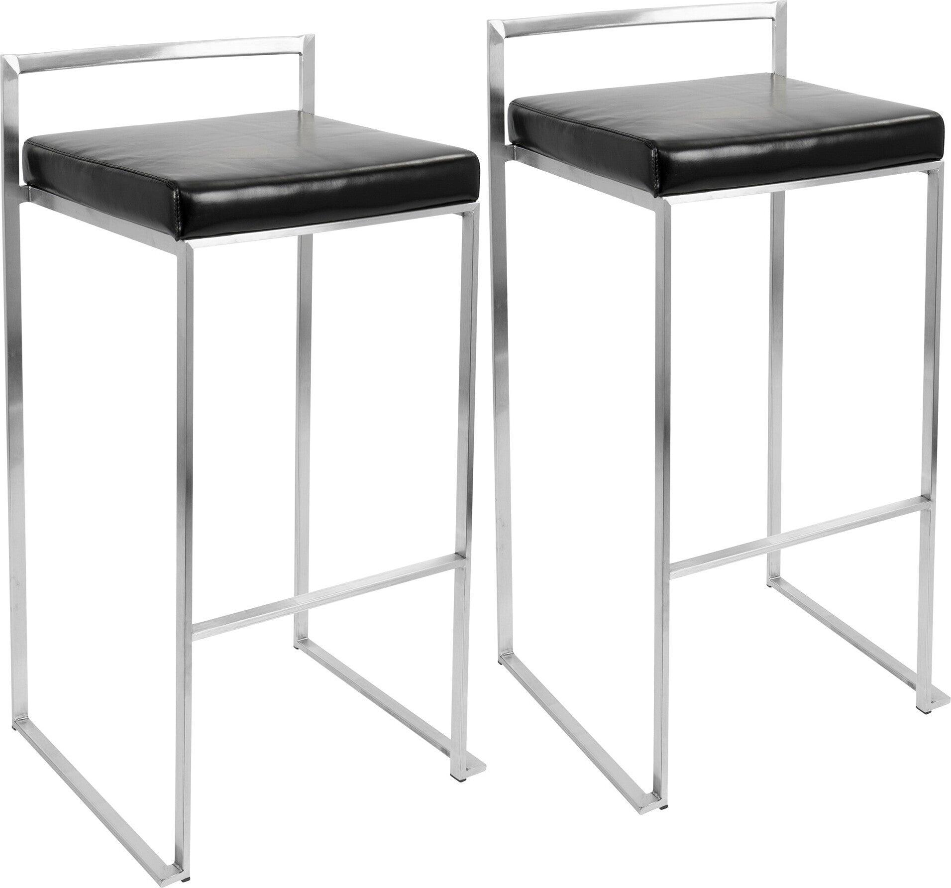 Lumisource Barstools - Fuji Stacker Barstool Black (Set of 2)