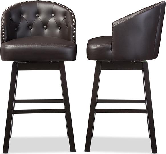 Wholesale Interiors Barstools - Avril Bar Stool Brown (Set of 2)