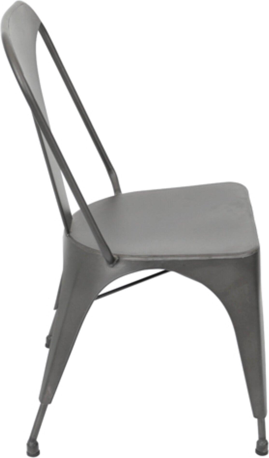 Lumisource Dining Chairs - Austin Industrial Dining Chair in Matte Grey (Set of 2)