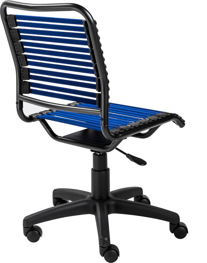 Euro Style Task Chairs - Allison Bungie Flat Low Back Office Chair Blue