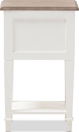Wholesale Interiors Nightstands & Side Tables - Dauphine Nightstand White & Natural