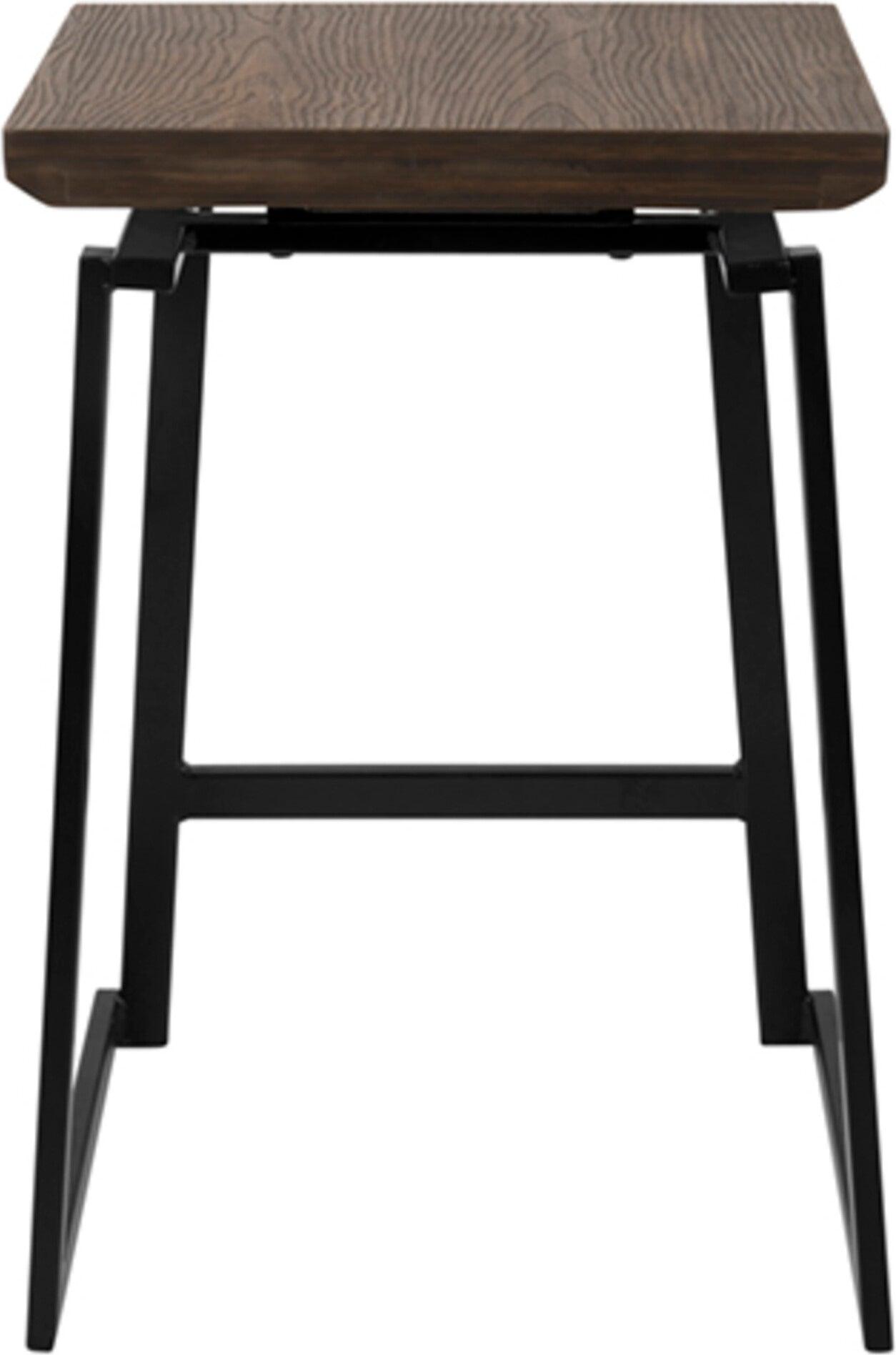 Lumisource Barstools - Geo Counter Stool Black & Brown (Set of 2)