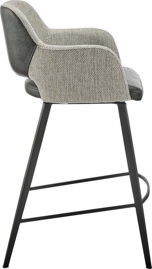 Euro Style Barstools - Desi Swivel Counter Stool Gray