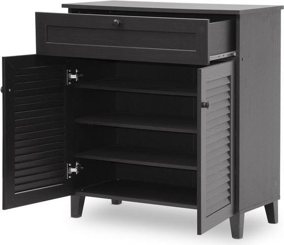 Wholesale Interiors Shoe Storage - Calvin Espresso Shoe-Storage Cabinet