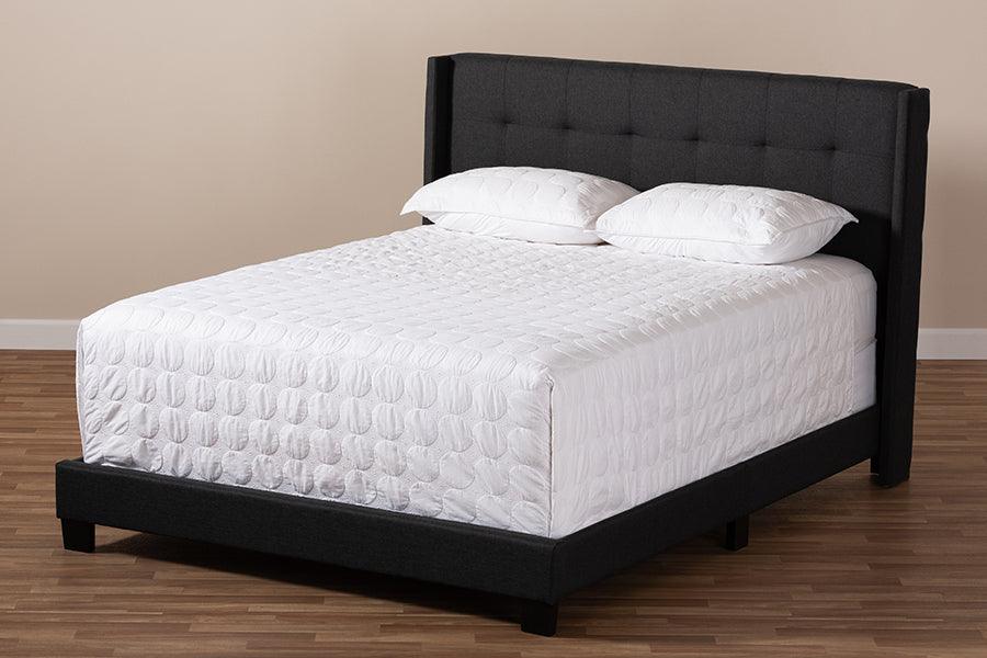 Wholesale Interiors Beds - Lisette Queen Bed Charcoal Gray