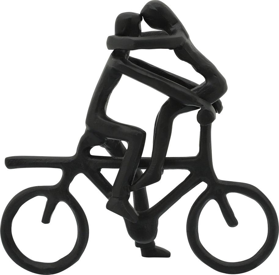Sagebrook Home Decorative Objects - Metal, 10"H Couple On Bike, Black