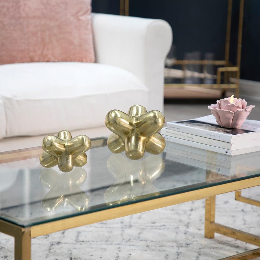 Sagebrook Home Decorative Objects - Metal 8" Geometric Orb Gold