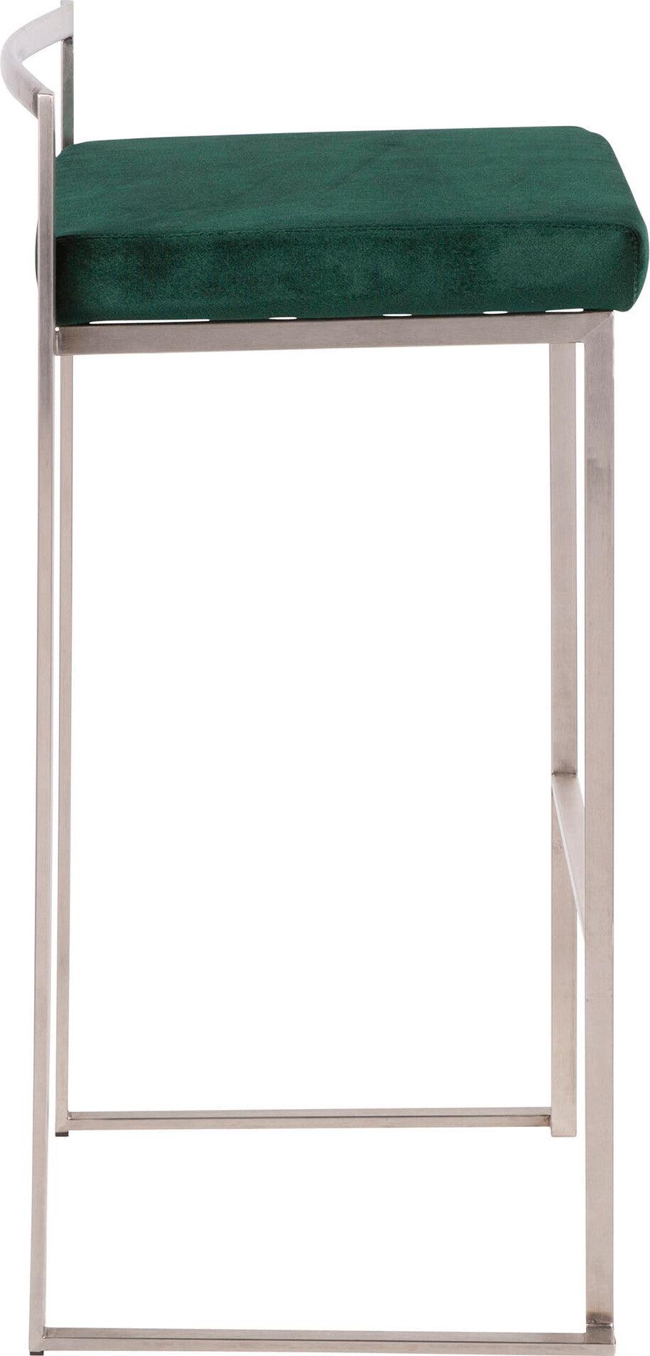 Lumisource Barstools - Fuji Stacker Barstool & Green (Set of 2)