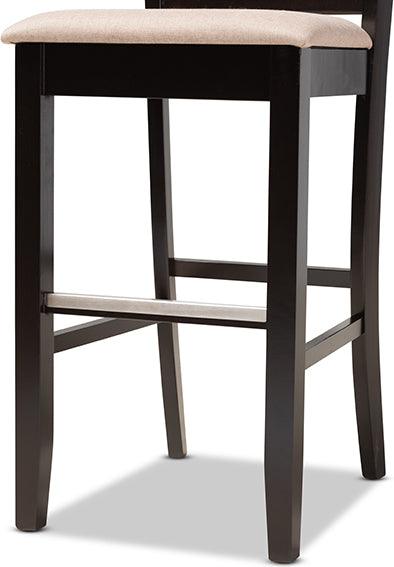 Wholesale Interiors Barstools - Carson Espresso Brown Finished Wood 2-Piece Bar Stool Set
