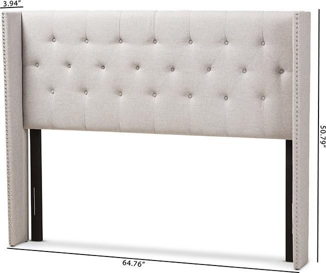 Wholesale Interiors Headboards - Ally King Headboard Grayish Beige